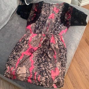 Snakeskin & Lace Dress NWOT